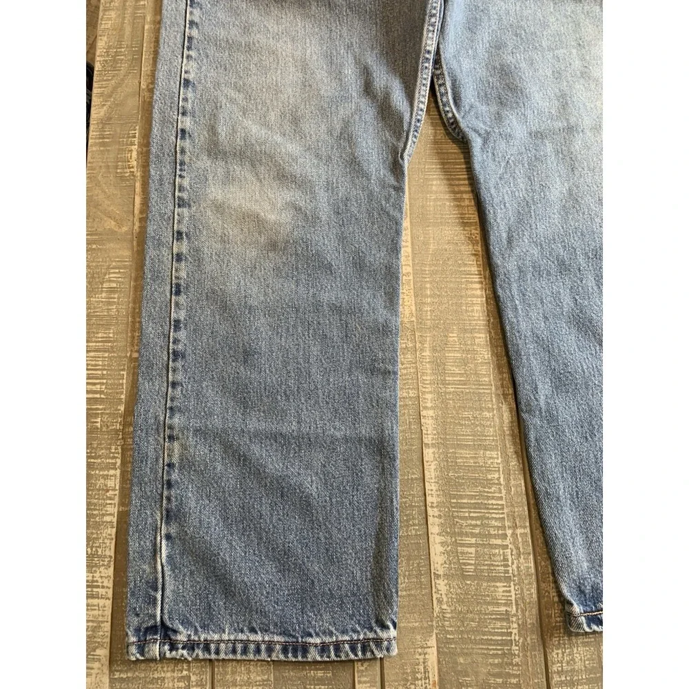 Levi's 505 Regular Fit Blue Jeans Men's 38x30 2001 Y2K Faded Distressed Levi